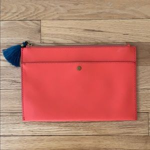 Leather Jcrew clutch